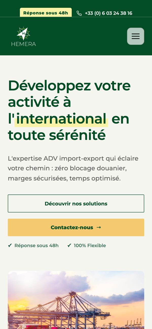 Site Héméra, version mobile